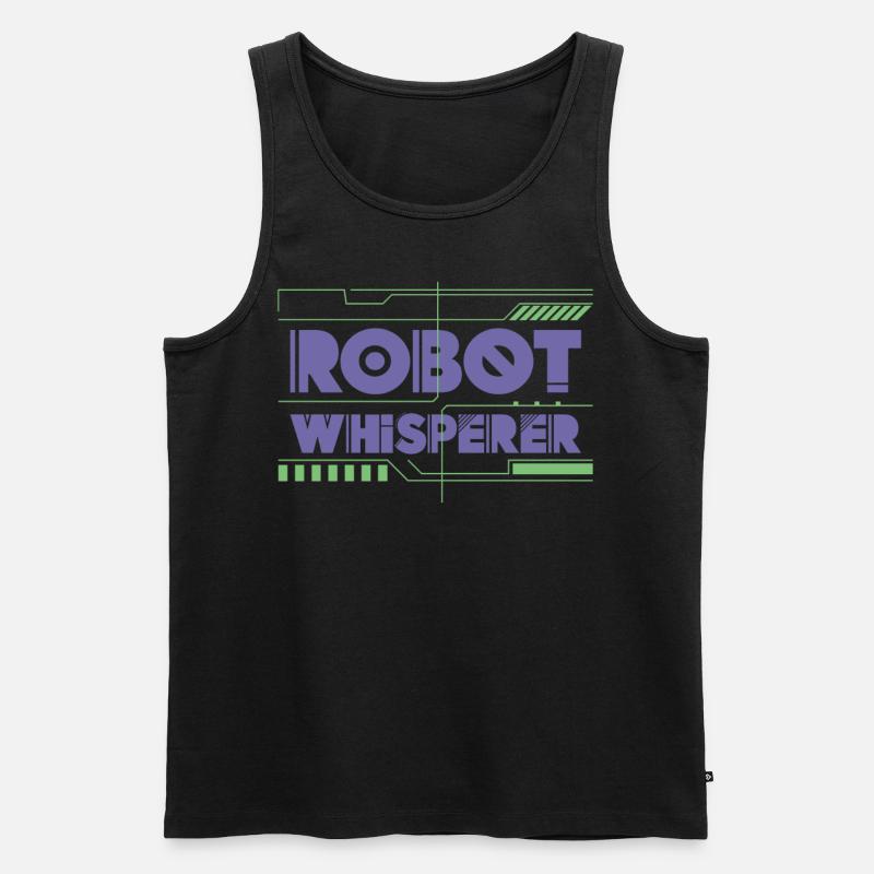 Robot Robotics Engineer Robot - Men's Premium Organic Tank Top - black