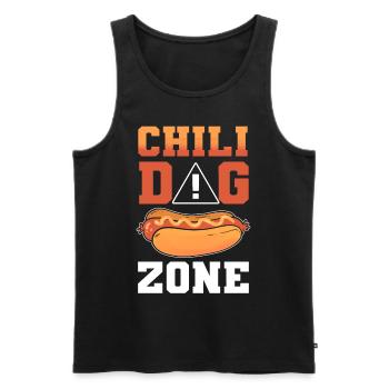 Chili Dog Zone Hotdog Chili Dog - Débardeur bio Premium Homme - noir - Devant - Michal (187cm)