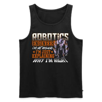 Robotics Engineer I'm Not Arguing Robotics Club - Männer Premium Bio Tank Top - Schwarz - Vorne - AI Model Male 178 light (178cm)