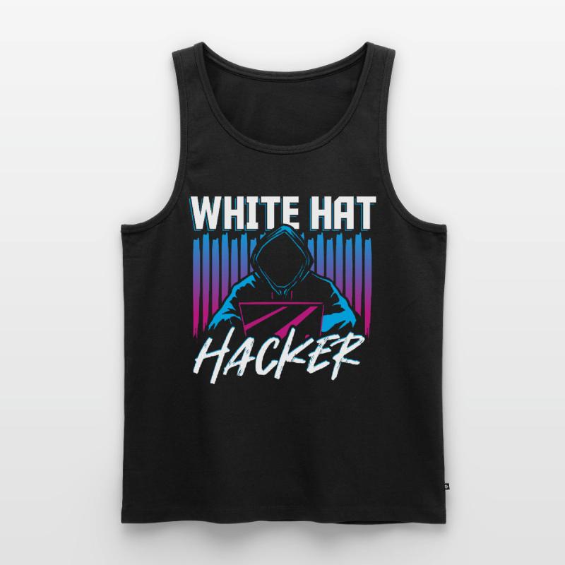 White Hat Hacker Hacking Internet Network Männer Premium Bio Tank Top
