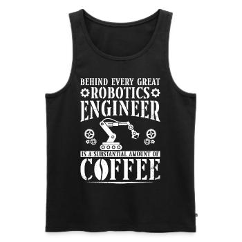 Robot Robotics Engineer Coffee - Männer Premium Bio Tank Top - Schwarz - Vorne - Michal (187cm)
