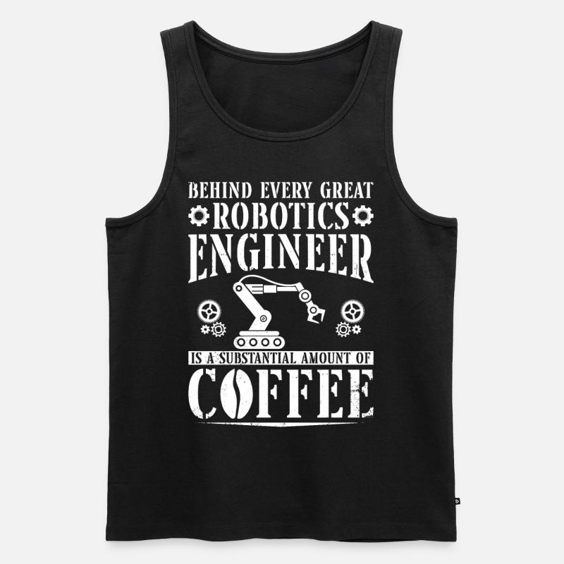 Robot Robotics Engineer Café - Débardeur bio Premium Homme - noir
