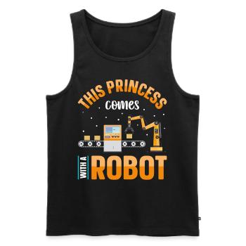 Robot Robotics Engineer Female - Männer Premium Bio Tank Top - Schwarz - Vorne - Michal (187cm)