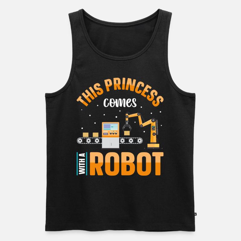 Robot Robotics Engineer Female - Männer Premium Bio Tank Top - Schwarz