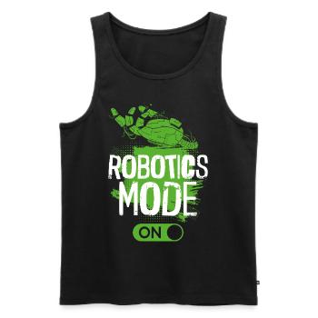 Robot Robotics Engineer Robotics - Men's Premium Organic Tank Top - black - Front - AI Model Male 178 light (178cm)