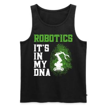 Robot Robotics Engineer Robotics - Men's Premium Organic Tank Top - black - Front - AI Model Male 178 light (178cm)