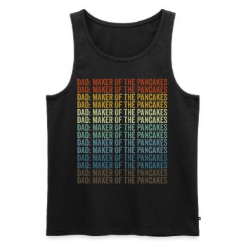 Papa: Hersteller der Pfannkuchen Pfannkuchen Papa - Männer Premium Bio Tank Top - Schwarz - Vorne - Michal (187cm)