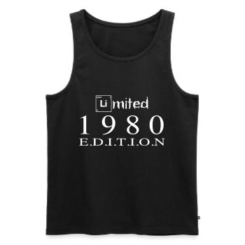 Édition limitée 1980 - Débardeur bio Premium Homme - noir - Devant - Michal (187cm)