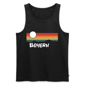 Bavière Allemagne Paysage arc-en-ciel Montagnes - Débardeur bio Premium Homme - noir - Devant - AI Model Male 178 light (178cm)