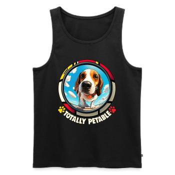 Dog Saying Beagle Design pour les amoureux des chiens - Débardeur bio Premium Homme - noir - Devant - Michal (187cm)