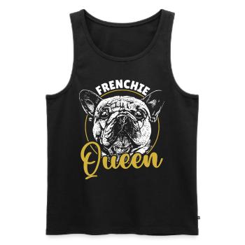 Frenchie Queen French Bulldog Frenchie Mom - Männer Premium Bio Tank Top - Schwarz - Vorne - Michal (187cm)