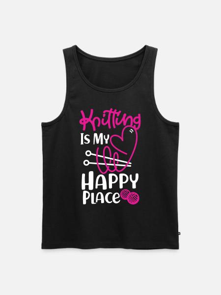 Knitting Knitter Knitting Is My - Men's Premium Organic Tank Top - black