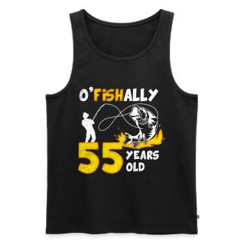 55. Geburtstag Angeln 1978 Jahrgang Fischer Angler - Männer Premium Bio Tank Top - Schwarz - Vorne - Michal (187cm)