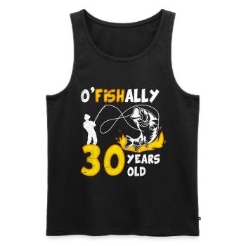30. Geburtstag Angeln 1973 Jahrgang Fischer Angler - Männer Premium Bio Tank Top - Schwarz - Vorne - Michal (187cm)