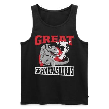 Great Grandpasaurus Great Grandpa Grandfather - Männer Premium Bio Tank Top - Schwarz - Vorne - AI Model Male 178 light (178cm)
