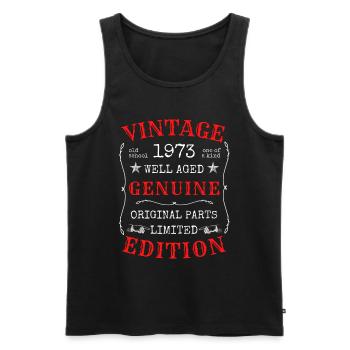 Chemise cadeau 50e anniversaire - Débardeur bio Premium Homme - noir - Devant - Michal (187cm)