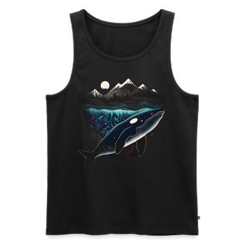 Bunter Schwertwal Wale beobachten Orca Wal - Männer Premium Bio Tank Top - Schwarz - Vorne - AI Model Male 178 light (178cm)