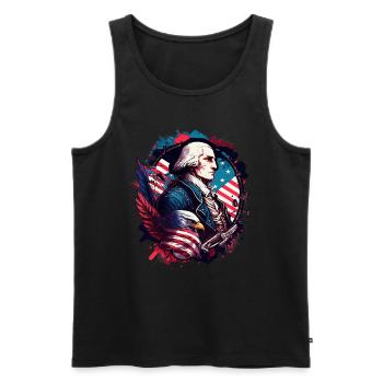 American Patriotic USA Design - Débardeur bio Premium Homme - noir - Devant - Michal (187cm)
