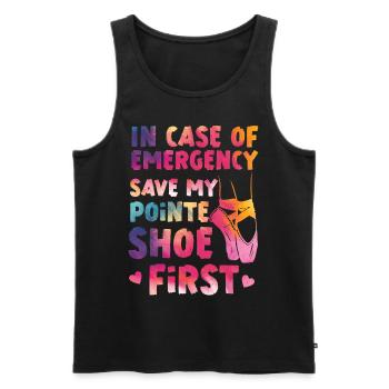 Ballet Dancer Dance Girl Ballerina - Männer Premium Bio Tank Top - Schwarz - Vorne - AI Model Male 178 light (178cm)