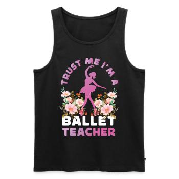 Ballet Danseuse Danse Ballerine - Débardeur bio Premium Homme - noir - Devant - Michal (187cm)
