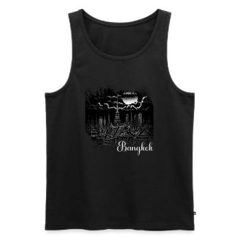Bangkok Thaïlande Thaïlande Voyage Bangkok Tenue. - Débardeur bio Premium Homme - noir - Devant - AI Model Male 178 light (178cm)
