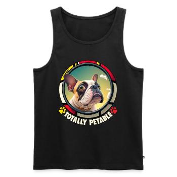 Chiens Français Bulldog Amateurs de chiens - Débardeur bio Premium Homme - noir - Devant - Michal (187cm)