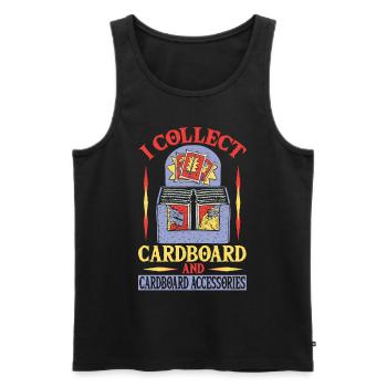 I Collect Cardboard And Cardboard Accessories - Männer Premium Bio Tank Top - Schwarz - Vorne - Michal (187cm)