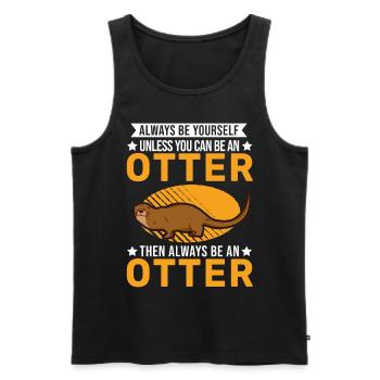Loutre Cadeau Loutre Loutre Loutre Loutre de mer - Débardeur bio Premium Homme - noir - Devant - Michal (187cm)