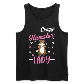 Crazy Hamster lady Hamster owner - Men's Premium Organic Tank Top - black - Front - AI Model Male 178 light (178cm)