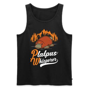 Schnabeltier Flüsterer Platypus Whisperer - Débardeur bio Premium Homme - noir - Devant - Michal (187cm)