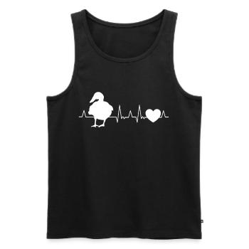 Ducks Heartbeat Duck Breeder - Men's Premium Organic Tank Top - black - Front - Michal (187cm)