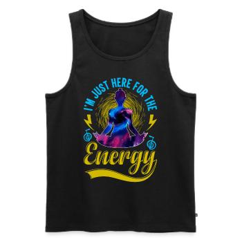 Reiki Practitioners & Reiki Master - Men's Premium Organic Tank Top - black - Front - AI Model Male 178 light (178cm)