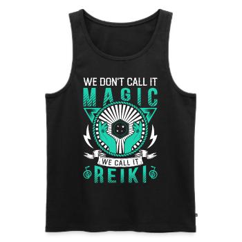 Reiki Practitioners & Reiki Master - Men's Premium Organic Tank Top - black - Front - AI Model Male 178 light (178cm)
