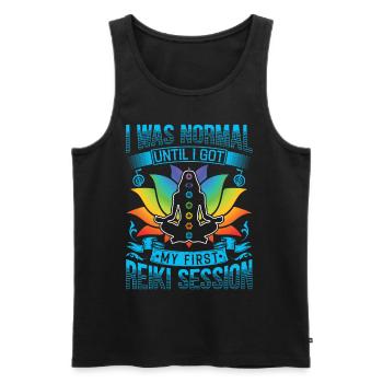 Reiki Practitioners & Reiki Master - Men's Premium Organic Tank Top - black - Front - AI Model Male 178 light (178cm)