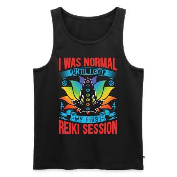 Reiki Practitioners & Reiki Master - Men's Premium Organic Tank Top - black - Front - AI Model Male 178 light (178cm)