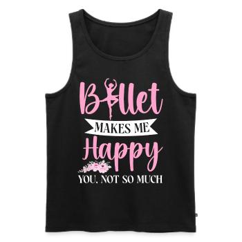 Ballet Dancer Dance Girl Ballerina - Männer Premium Bio Tank Top - Schwarz - Vorne - Michal (187cm)
