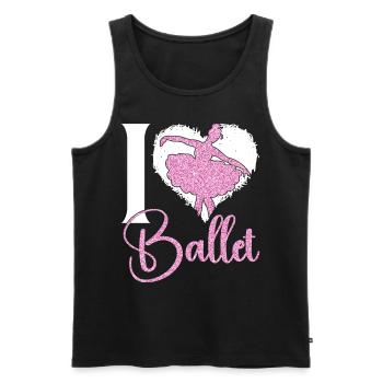 Ballet Dancer Dance Girl Ballerina - Männer Premium Bio Tank Top - Schwarz - Vorne - Michal (187cm)
