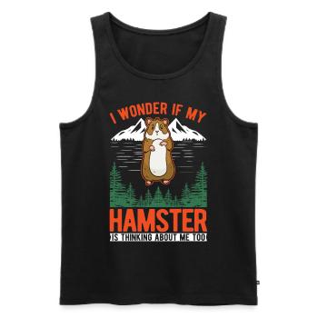 Hamster Hamster Wheel Golden Hamster Hamster - Men's Premium Organic Tank Top - black - Front - AI Model Male 178 light (178cm)