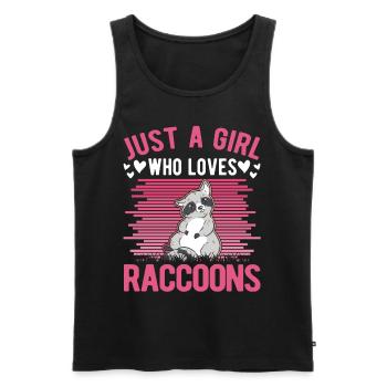 Waschbär Mädchen Raccoon Girl - Débardeur bio Premium Homme - noir - Devant - Michal (187cm)