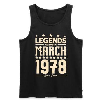 Gift Legend March 1978. gift March 1978. March. - Men's Premium Organic Tank Top - black - Front - Michal (187cm)