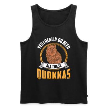 Brauche diese Quokkas Australien Beuteltier - Männer Premium Bio Tank Top - Schwarz - Vorne - AI Model Male 178 light (178cm)