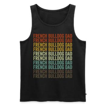 French Bulldog Papa Bulldog lover Fr - Men's Premium Organic Tank Top - black - Front - Michal (187cm)