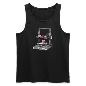 3D Printing Printing CAD PLA Filament 3D Printing - Men's Premium Organic Tank Top - black - Front - AI Model Male 178 light (178cm)