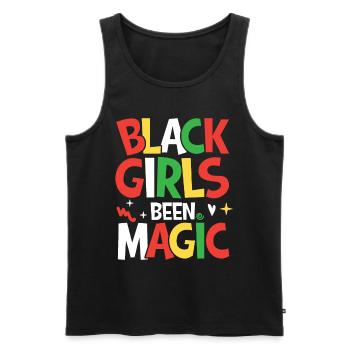 Black Girls Been Magic für Männer und Frauen - Männer Premium Bio Tank Top - Schwarz - Vorne - Michal (187cm)