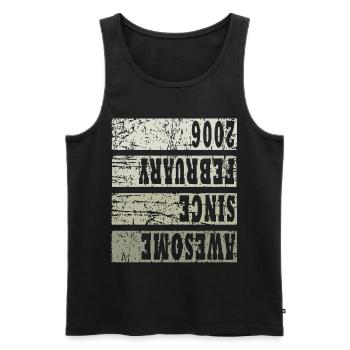 2006 In February Vintage - Men's Premium Organic Tank Top - black - Front - Michal (187cm)