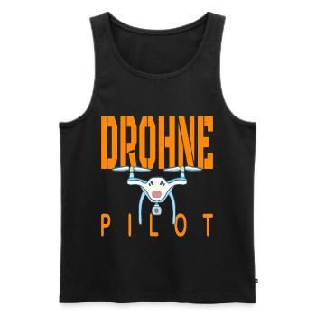 Gift idea drone pilots - Men's Premium Organic Tank Top - black - Front - AI Model Male 178 light (178cm)
