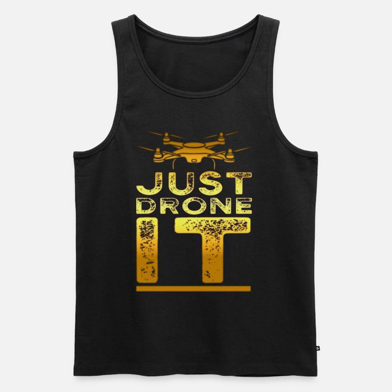 Pilote de drone Quadcopter - Débardeur bio Premium Homme - noir