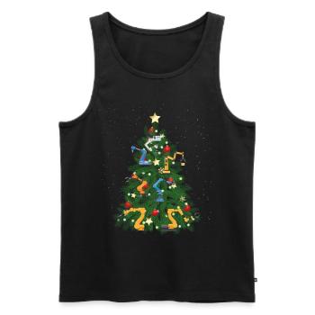 Robot Robotics Engineer Christmas - Men's Premium Organic Tank Top - black - Front - AI Model Male 178 light (178cm)
