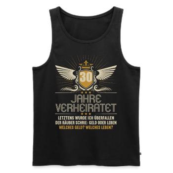 30 Jahre verheiratet zynisch 30.Hochzeitstag - Männer Premium Bio Tank Top - Schwarz - Vorne - Michal (187cm)