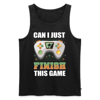 Can I Just Finish This Game Video Game Player - Men's Premium Organic Tank Top - black - Front - Michal (187cm)